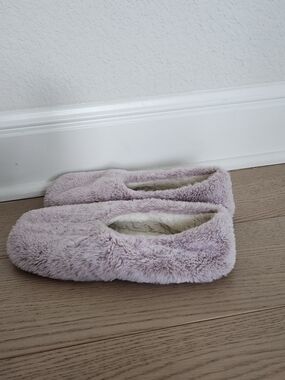 Plush Fleece Ballet Slippers - Light Lavender Women